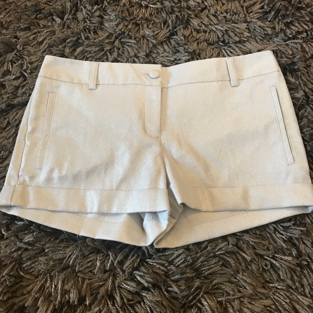 Express silver dress shorts